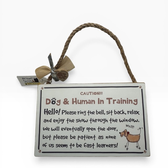 Dog & Human In Training Sign Plaque - Picture 10 of 14